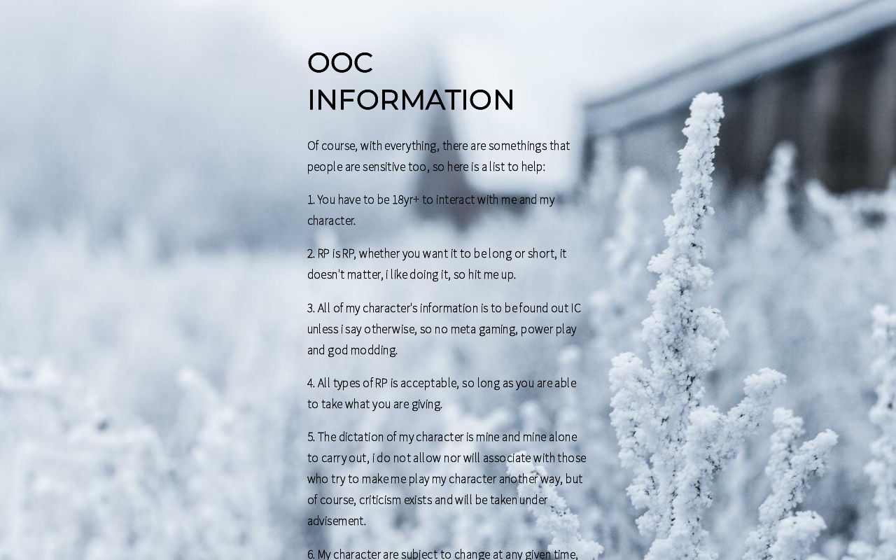 OOC information